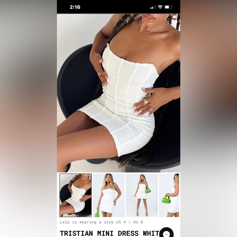 princess polly strapless mini dress